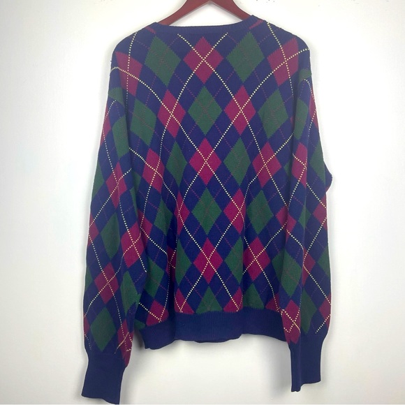 Polo by Ralph Lauren NEW with Tags Mens XXL Vintage 90s Argyle Pullover Sweater - Picture 5 of 7